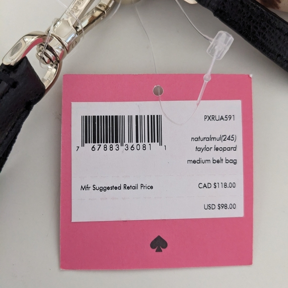 NWT! Kate Spade New York Taylor Leopard Medium Belt Bag In Natural - Picture 12 of 14
